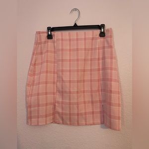Barbie Vibes Plaid Pink Mini Skirt